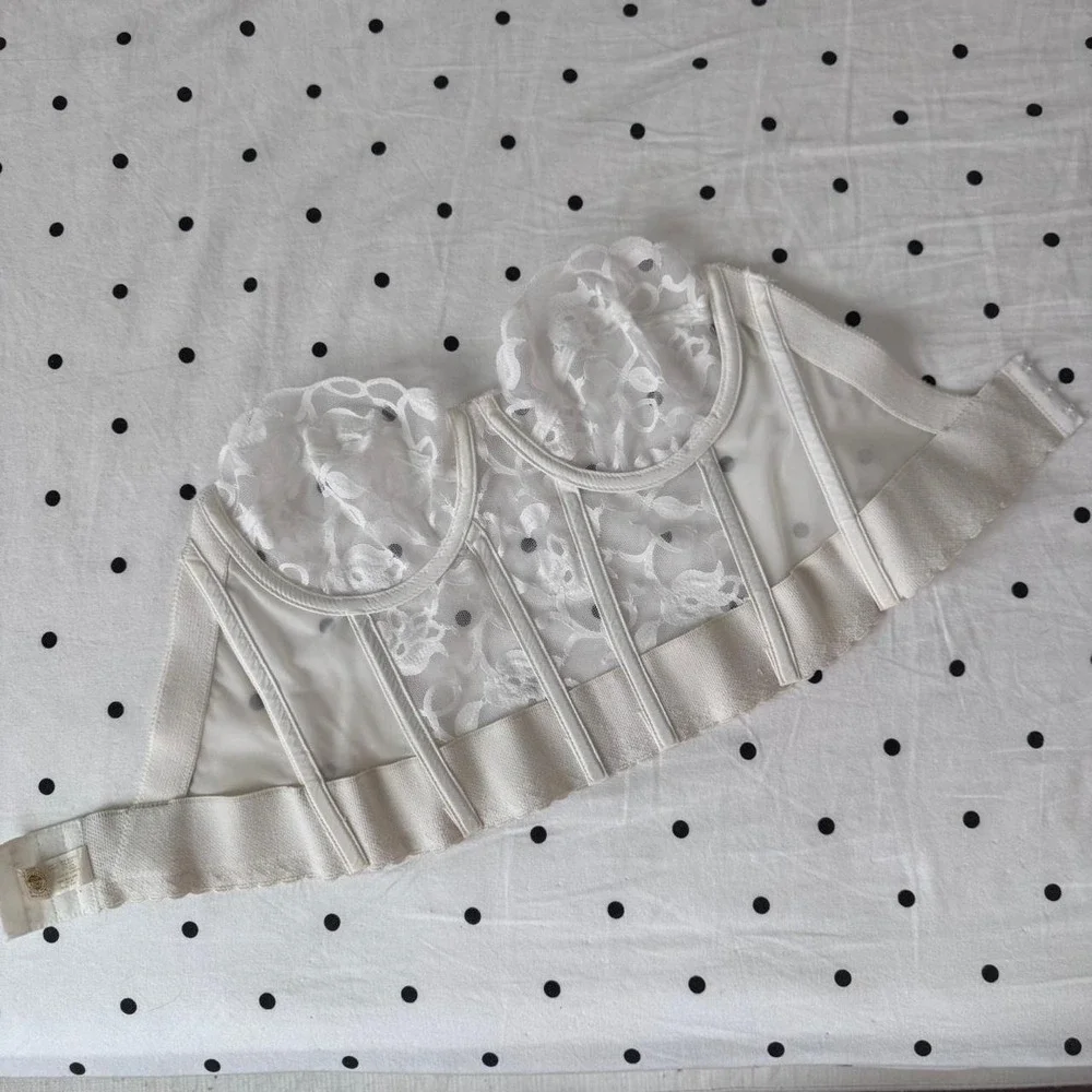 Vintage Gold Label Victoria's Secret RARE White and cream Lace Corset